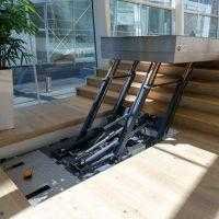 Hydro plateau traplift in gebruik