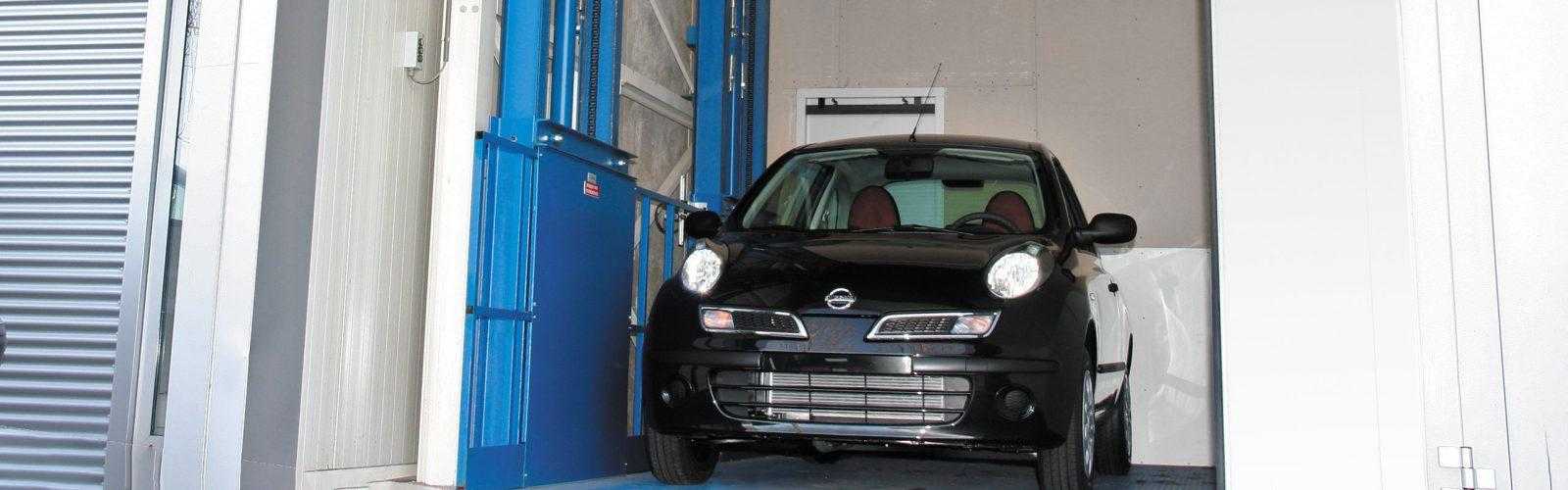 Hydraulische goederenlift als Autolift