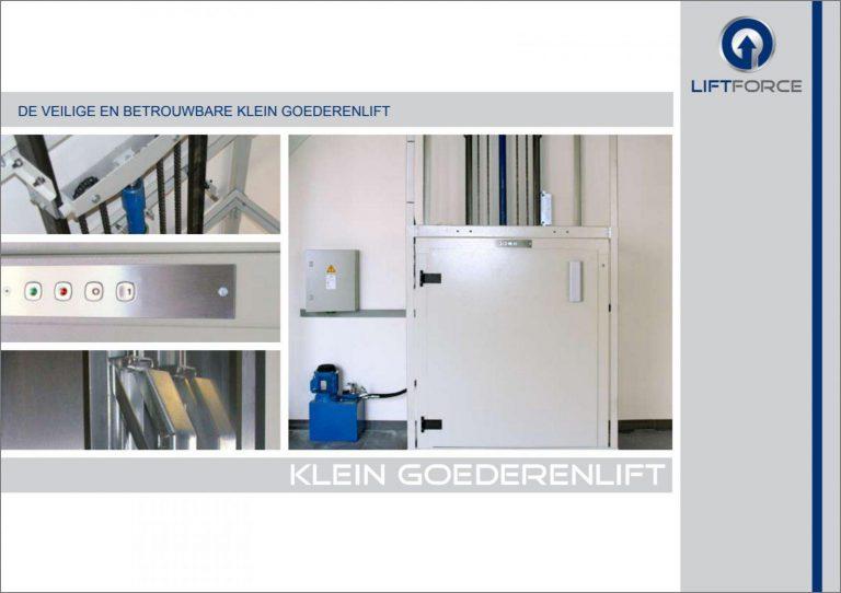 Brochure van de klein goederenlift