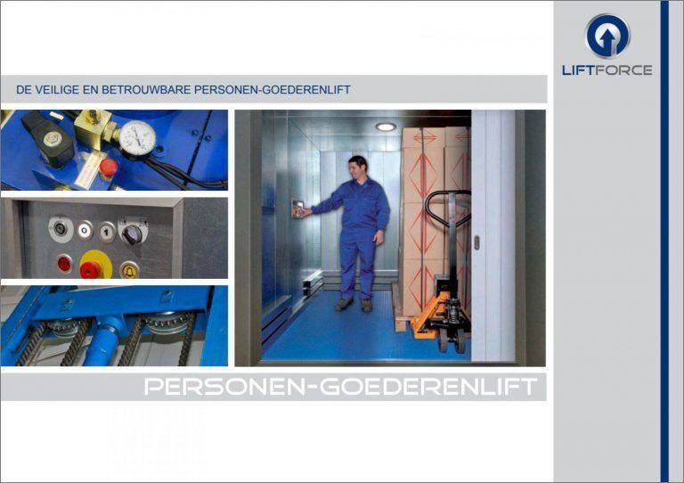 brochure van de personen goederenlift