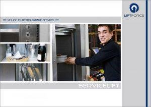 brochure van de servicelift keukenlift