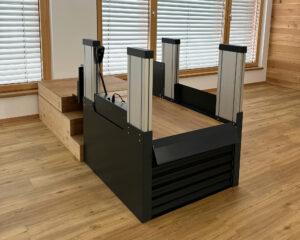 Stepsaver in hoogste stand met afrol beveiliging